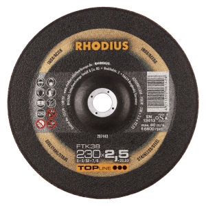Rhodius FT38 Metall Trennscheibe | Ø230 mm - 2.5 mm -  22.23 mm | gekroepft