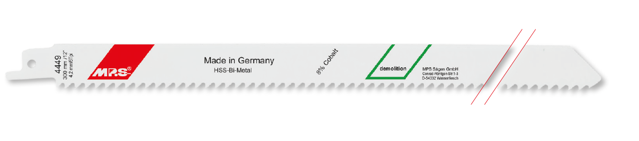 5x MPS Säbelsägeblatt Länge 300 mm