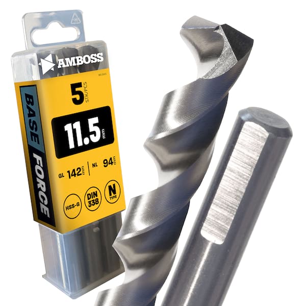 5 x HSS G BASE Force Metallbohrer DIN 338 - Ø:11.5 mm