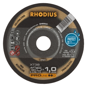 Rhodius XT38 Metall Trennscheibe | Ø125 mm - 1 mm -  22.23 mm | gerade