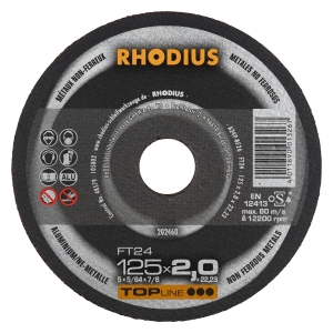 Rhodius FT24 Metall Trennscheibe | Ø125 mm - 2 mm -  22.23 mm | gerade