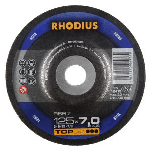 25x Rhodius RS67 Schruppschleifscheibe 125x7x22.23 mm