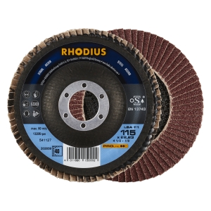 10x Rhodius LSA F1 Fächerschleifscheibe Korn:40 Ø115mm