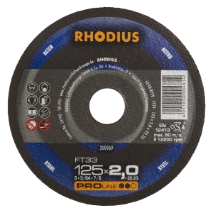 Rhodius FT33 Metall Trennscheibe | Ø125 mm - 2 mm -  22.23 mm | gerade