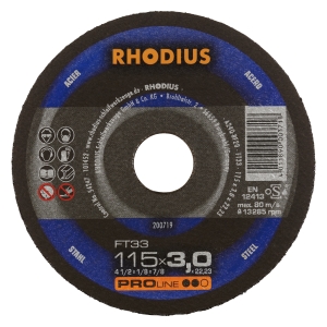 Rhodius FT33 Metall Trennscheibe | Ø115 mm - 3 mm -  22.23 mm | gerade