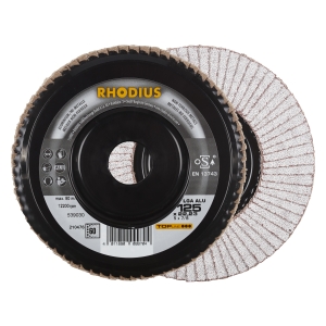 10x Rhodius LGA ALU Fächerschleifscheibe Korn:60 Ø125mm
