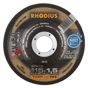 Rhodius XT10 Trennscheibe | Ø115 mm - 1.5 mm -  22.23 mm | gekroepft