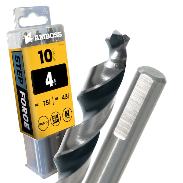 10 x HSS G STEP Force Metallbohrer DIN 338 - Ø:4 mm