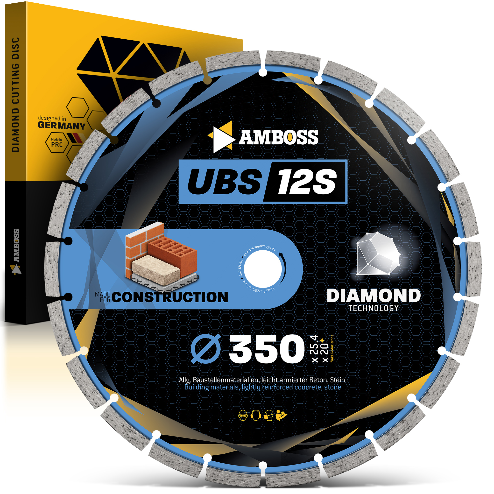 Amboss UBS 12S Diamant Trennscheibe - 350 x 3.4 x 25.4