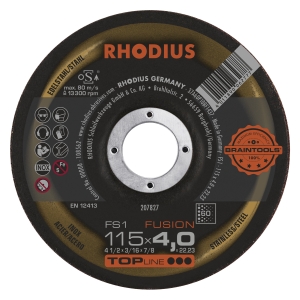 10x Rhodius FS1 Schruppschleifscheibe - Korn:60 115x4x22.23 mm