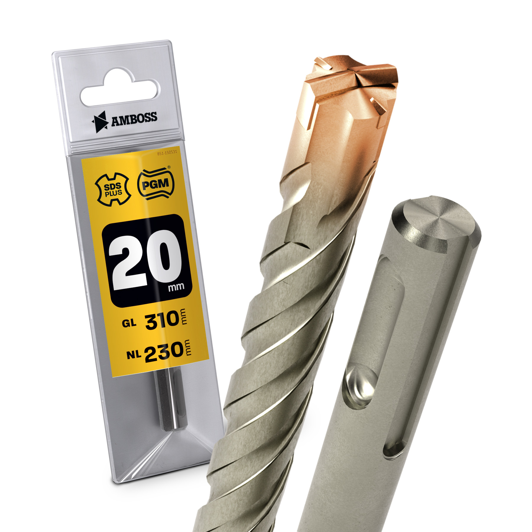 1x Bohrer SDS Plus Schaft - Ø:20 mm - GL: 310 mm