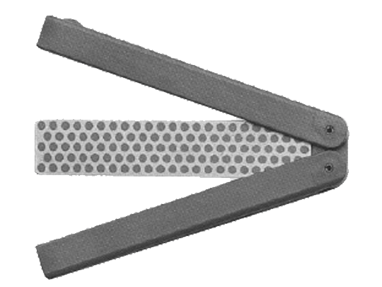 Diamant Abziehstein mit Klappgriff (110x23 mm)  rot - fein