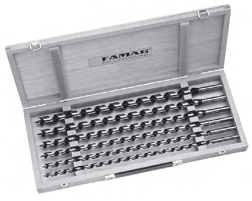Schlangenbohrer Lewis  Satz 6 tlg. Ø 10-20 mm im Holzkasten GL 320 mm NL 255 mm