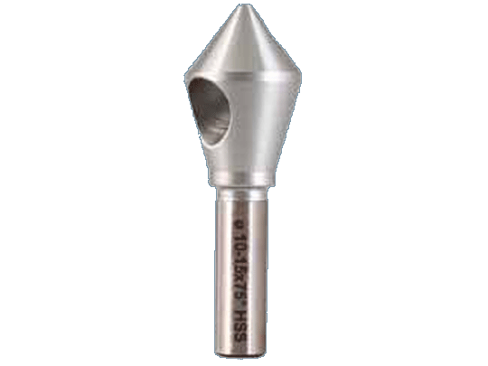 Querlochsenker 75 Grad HSS - Kopf: 10.0 - 15.0 mm Schaft: 10