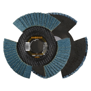 5x Rhodius VSION PRO Fächerschleifscheibe Korn:40 Ø125mm