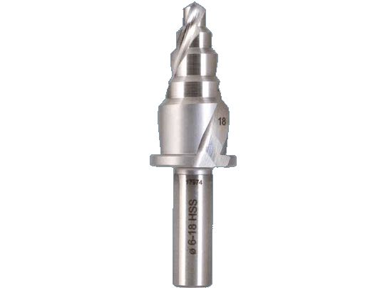 Stufenbohrer HSS - 6 - 18 mm - 5 Stufen