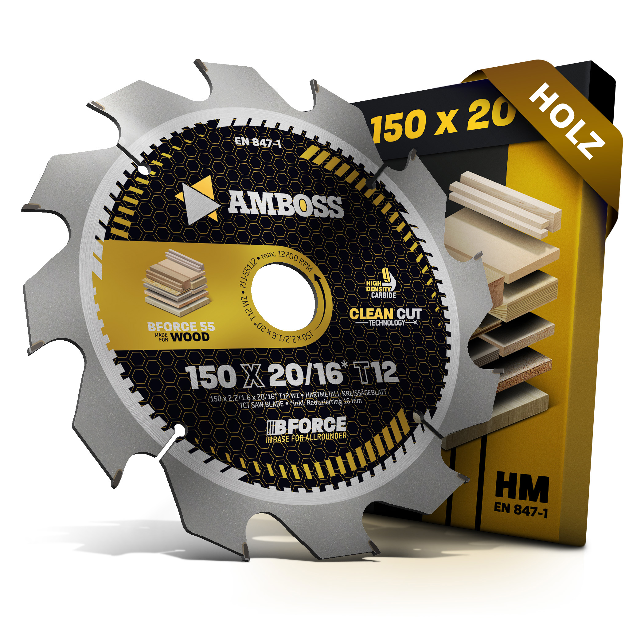 HM Kreissägeblatt - 150 x 2.2/1.6 x 20 Z12 WZ