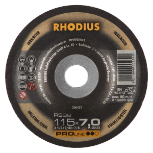 25x Rhodius RS 38 Schruppschleifscheibe 115x7x22.23 mm