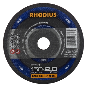 Rhodius FT33 Metall Trennscheibe | Ø150 mm - 2 mm -  22.23 mm | gerade
