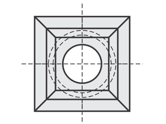 Standard Wendeschneideplatte mit Länge: 21 Breite: 21 Tiefe: 5.5 Winkel: 40 Qualität: MG18