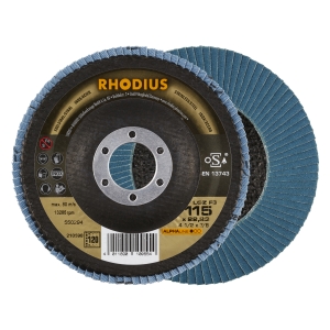 10x Rhodius LGZ F3 Fächerschleifscheibe Korn:120 Ø115mm