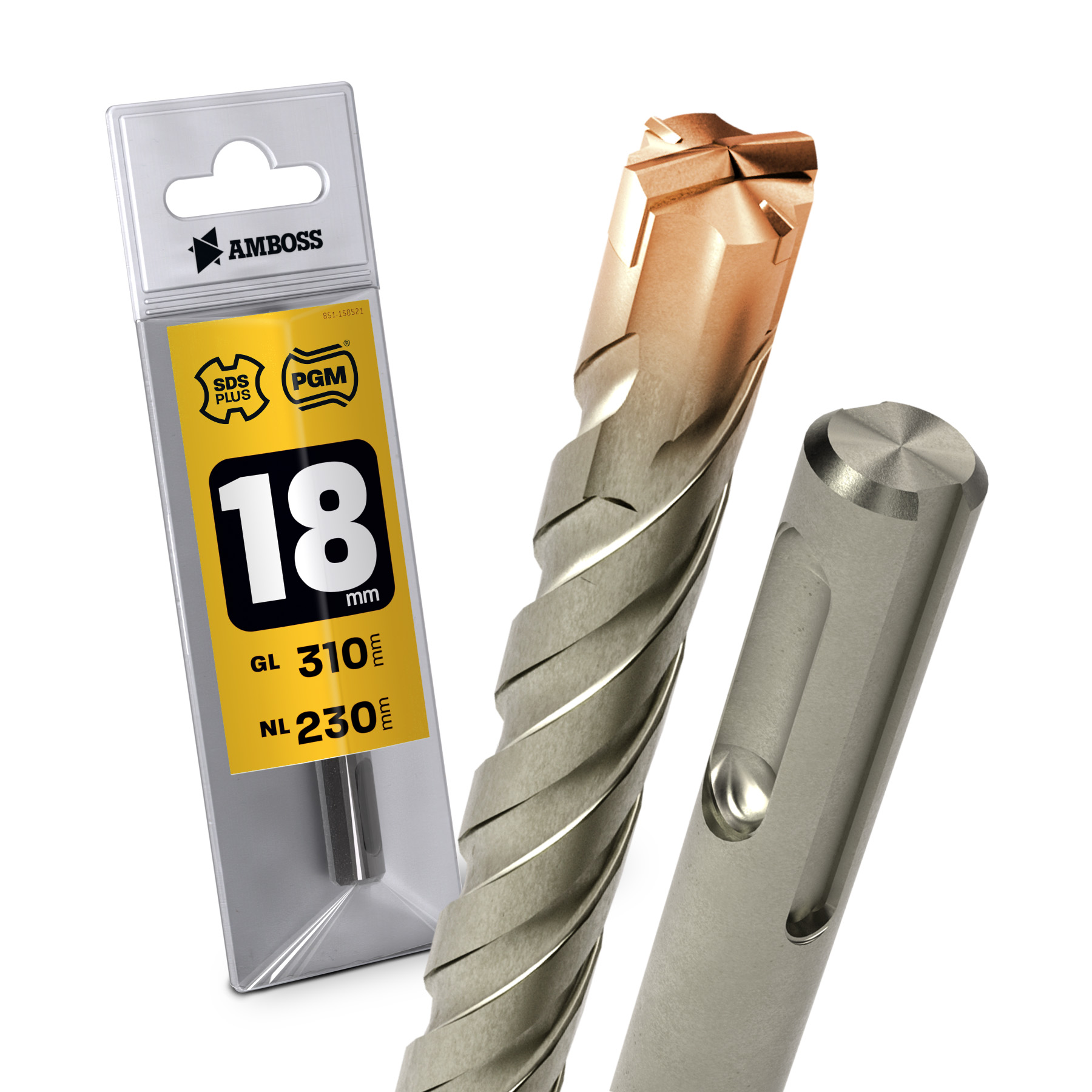 1x Bohrer SDS Plus Schaft - Ø:18 mm - GL: 310 mm