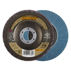 10x Rhodius LGZ F2 Fächerschleifscheibe Korn:80 Ø115mm