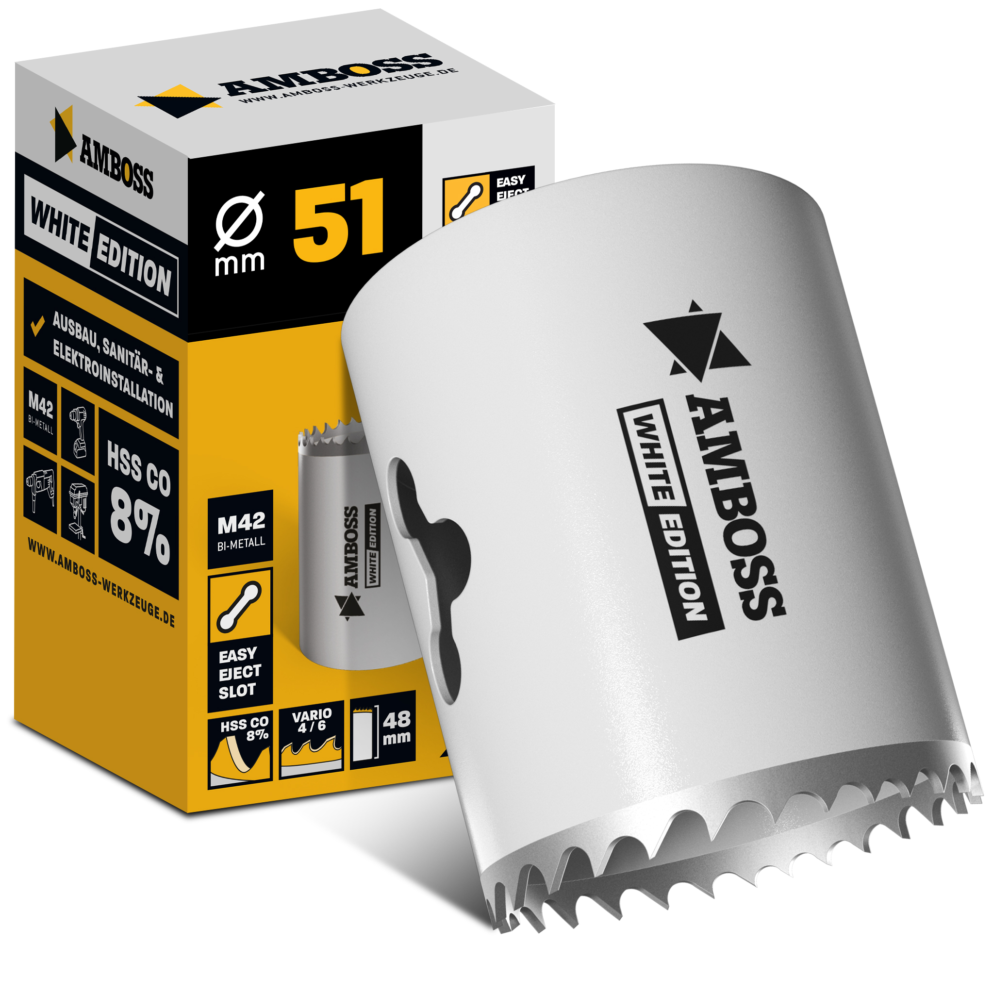 HSS M42 Amboss Lochsäge Ø 51 mm (ohne Aufnahme)