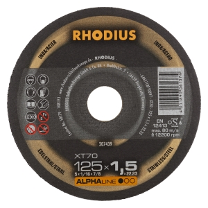 Rhodius XT70 Trennscheibe | Ø125 mm - 1.5 mm -  22.23 mm | gerade