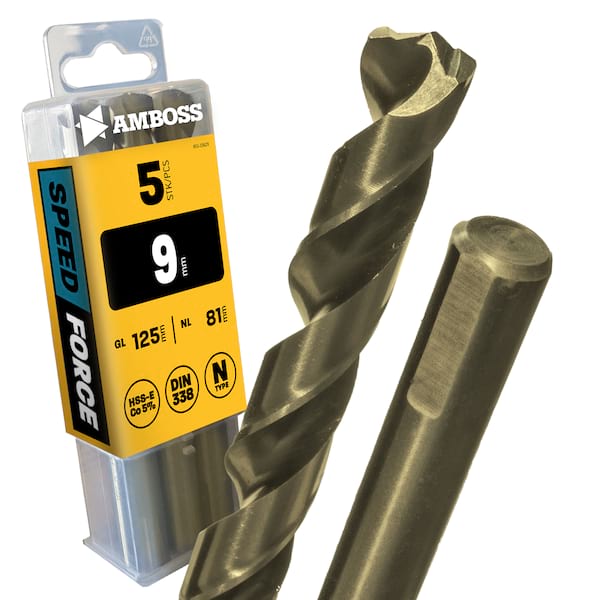 5 x HSS ECo SPEED Force Metallbohrer DIN 338 - Ø:9 mm