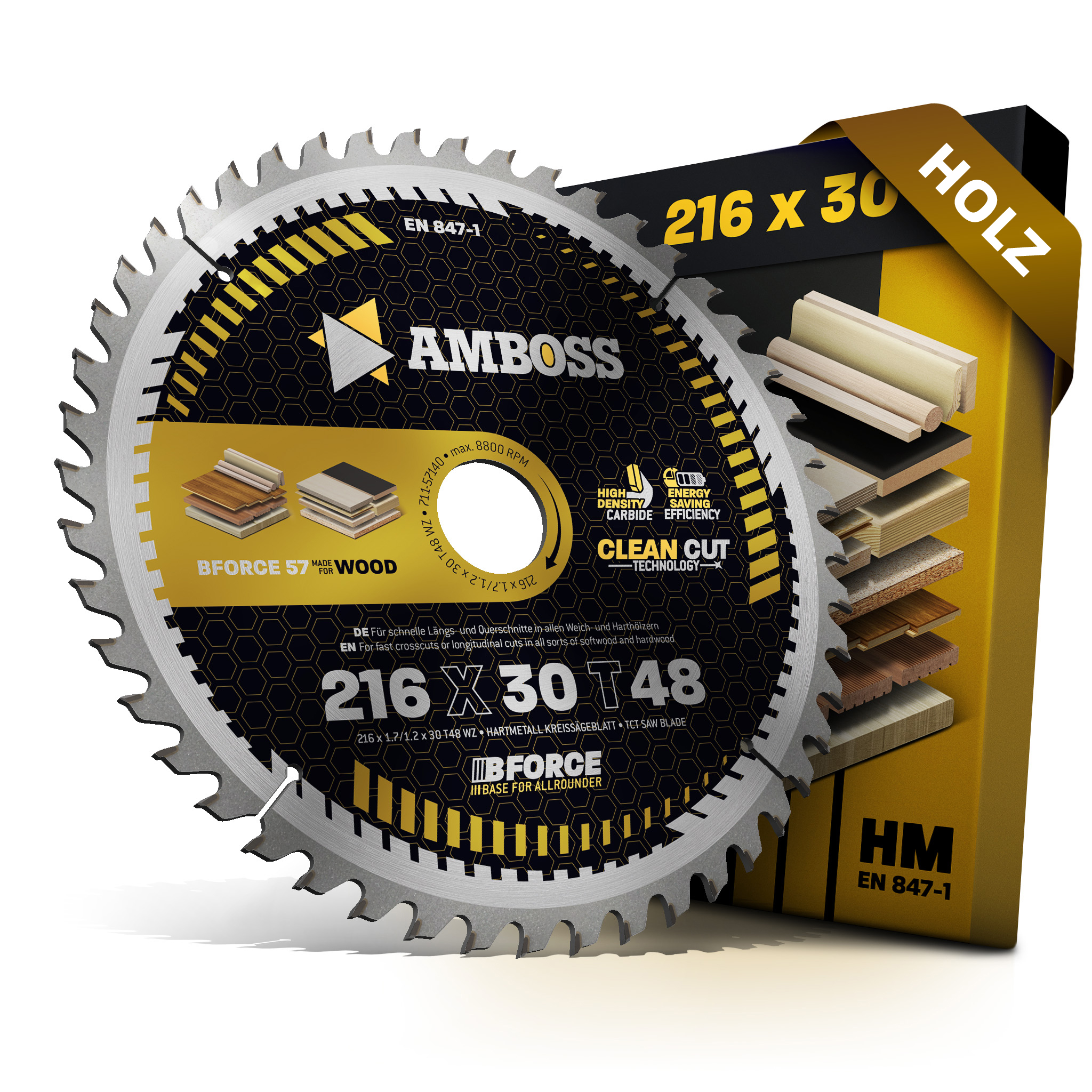 HM Kreissägeblatt - 216 x 1.7/1.2 x 30 Z48 WZ