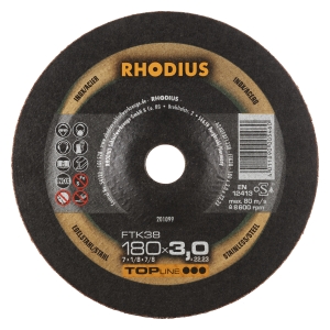 Rhodius FT38 Metall Trennscheibe | Ø180 mm - 3 mm -  22.23 mm | gekroepft