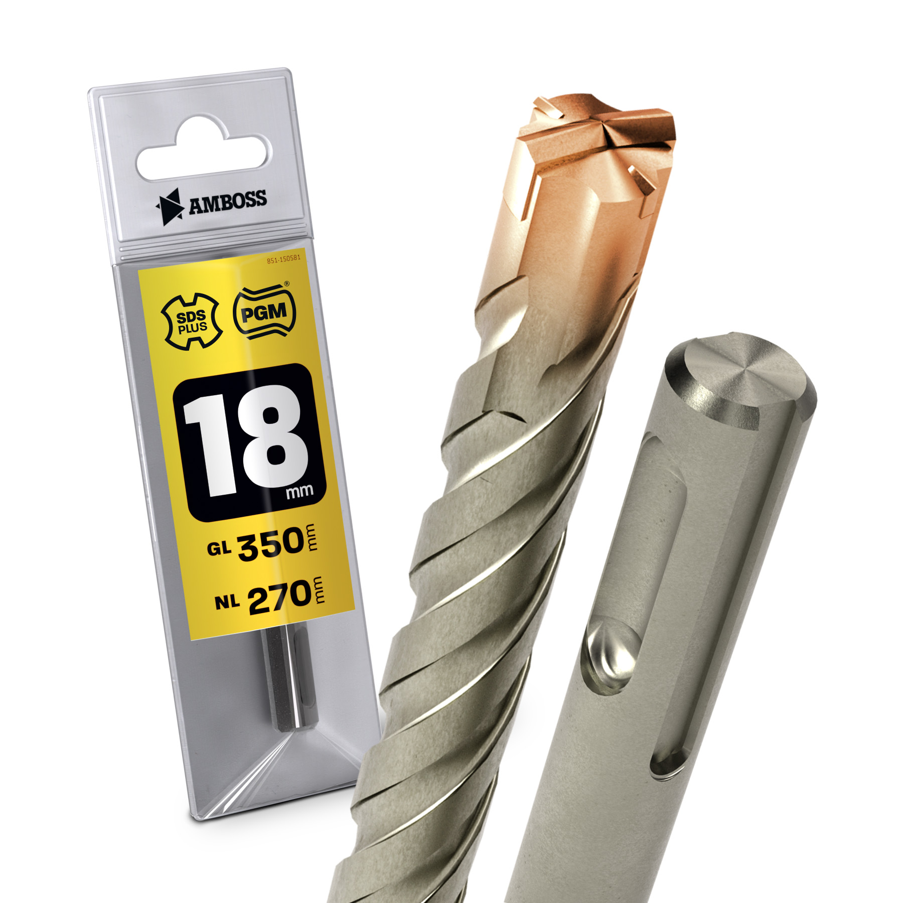 1x Bohrer SDS Plus Schaft - Ø:18 mm - GL: 350 mm