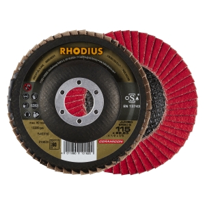10x Rhodius JUMBO SPEED G Fächerschleifscheibe Korn:60 Ø115mm