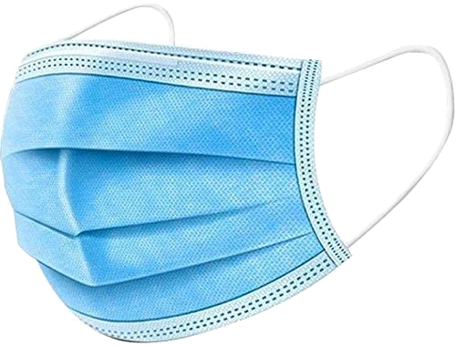 10x Hygienemaske Vlies Blau