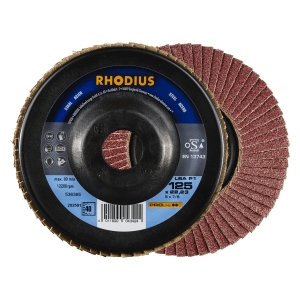10x Rhodius LSA P1 Fächerschleifscheibe Korn:40 Ø125mm
