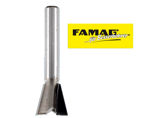 HM Zinken- und Gratfräser 12.7 mm - Schaft:8 mm Z: NL:12.7 GL:44.5 Winkel: 14°