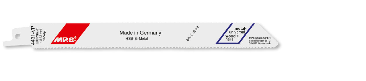 100x MPS Säbelsägeblatt Länge 200 mm