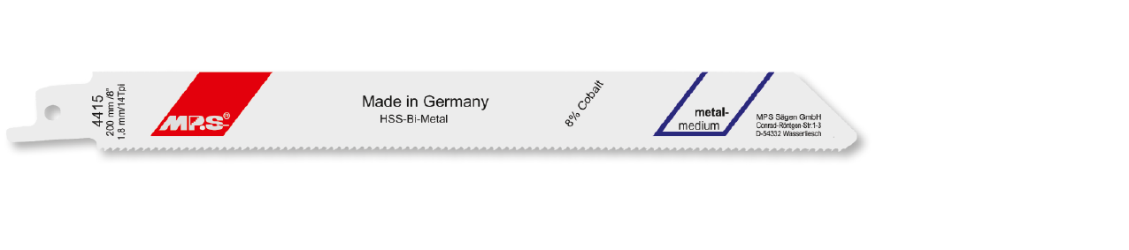100x MPS Säbelsägeblatt Länge 200 mm