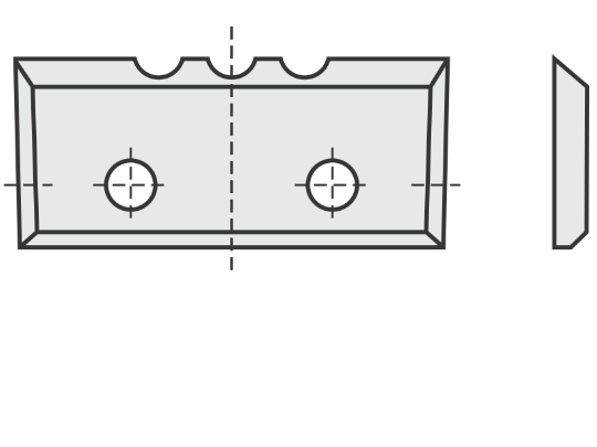 Standard Wendeschneideplatte mit Länge: 23 Breite: 7 Tiefe: 1.5 Winkel: 35 Qualität: MG06