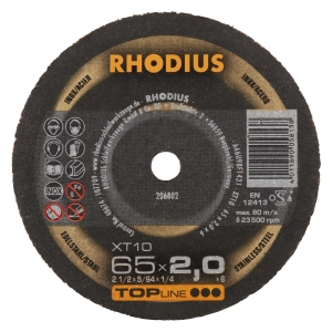 Rhodius XT10 Trennscheibe | Ø65 mm - 2 mm -  6 mm | Mini-gerade