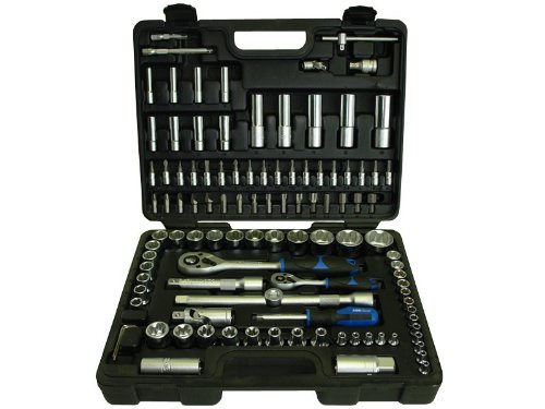 Steckschluesselsatz 7140 Profi 140 tlg, 1/4 Zoll, 1/2 Zoll, 4 bis 32 mm, DIN