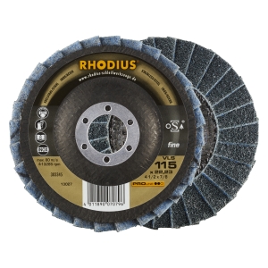 10x Rhodius VLS Fächerschleifscheibe fein Ø115mm