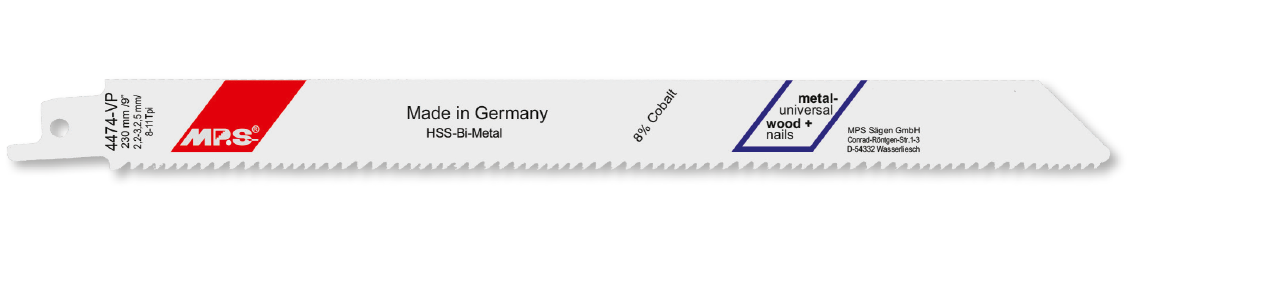 100x MPS Säbelsägeblatt Länge 230 mm
