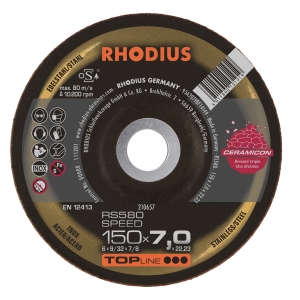 10x Rhodius RS580 Schruppschleifscheibe 150x7x22.23 mm