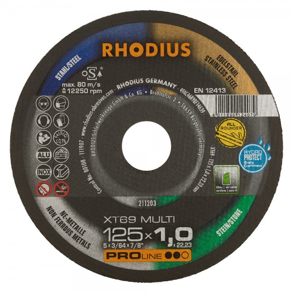 Rhodius XT69 Trennscheibe | Ø115 mm - 1 mm -  22.23 mm