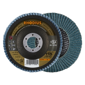 10x Rhodius LGZ F3 Fächerschleifscheibe Korn:40 Ø115mm