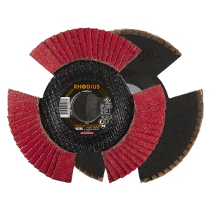 5x Rhodius VISION SPEED Fächerschleifscheibe Korn:40 Ø125mm