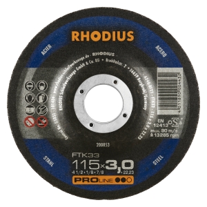 Rhodius FT33 Metall Trennscheibe | Ø115 mm - 3 mm -  22.23 mm | gekroepft
