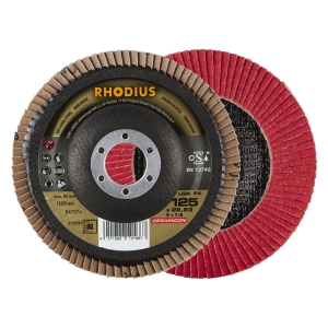 10x Rhodius LGK FK Fächerschleifscheibe Korn:80 Ø125mm